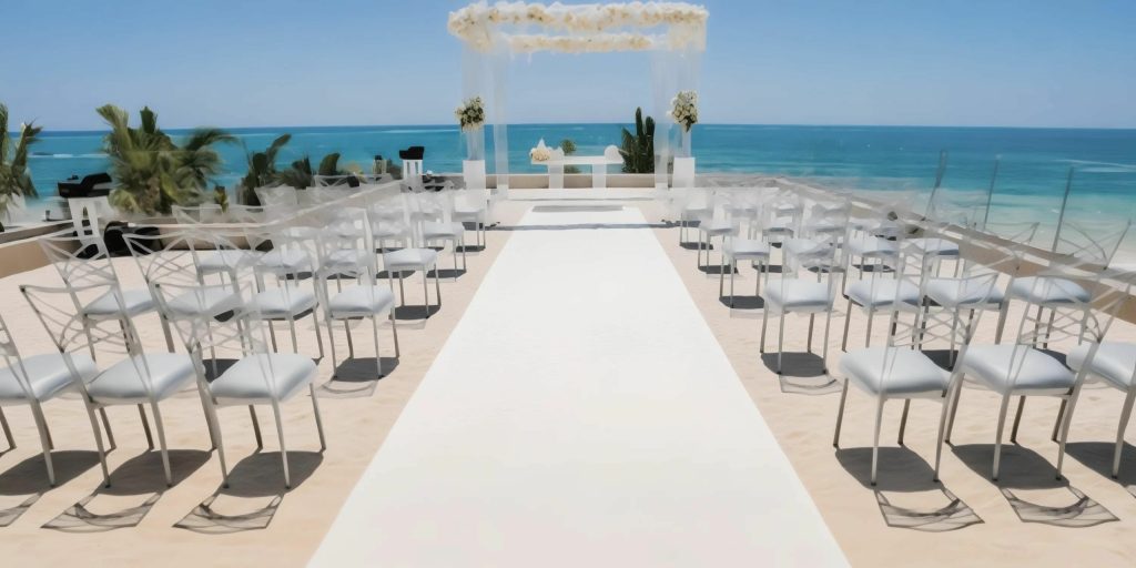 Love Terrace at Breathless Riviera Cancún wedding venue overlooking the Caribbean Sea