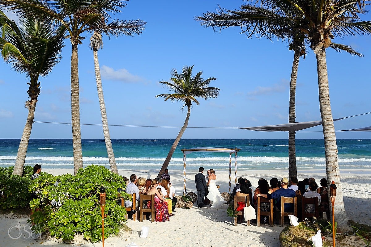 Ana y José Hotel Tulum eco-friendly beachfront wedding venue